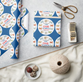 Airplane Boy 1st Birthday | Fun Sky Theme Party Cadeaupapier