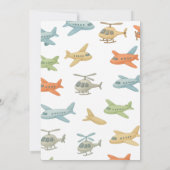Airplane Boy 1st Birthday | Fun Sky Theme Party Kaart (Achterkant)