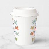 Airplane Boy 1st Birthday | Fun Sky Theme Party Papieren Bekers (Rechts)