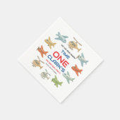 Airplane Boy 1st Birthday | Fun Sky Theme Party Servet (Hoek)