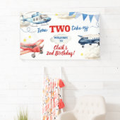 Airplane Boy 2nd Birthday Large Banner (Insitu)