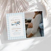  Airplane Boy Baby shower Foto Kaart