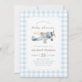  Airplane Boy-Baby shower Kaart (Voorkant)