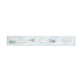 Airplane Boy Baptism Birthday Party Return Address (Individueel)