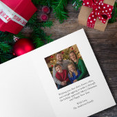 Airplane carries Christmas Tree Family Photo Funny Kaart