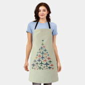 Airplane Christmas Tree Retro Pilot Flying Flight  Schort (Gedragen)