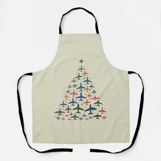 Airplane Christmas Tree Retro Pilot Flying Flight  Schort (Voorkant)