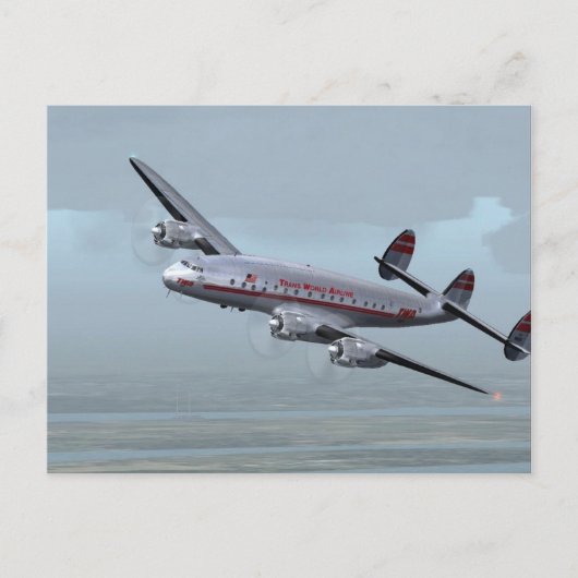 AIRPLANE CONSTELLATIE — VLIEGTUIG HISTORY! BRIEFKAART (Voorkant)