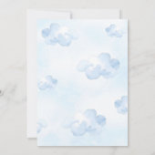 Airplane Fly On Over Boy Birthday Invitation Kaart (Achterkant)