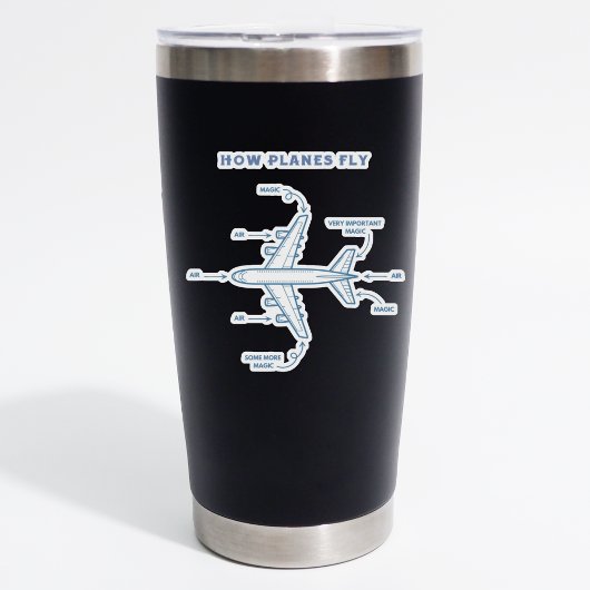 Airplane Funny How Planes Fly Pilot or Flight Crew Sticker