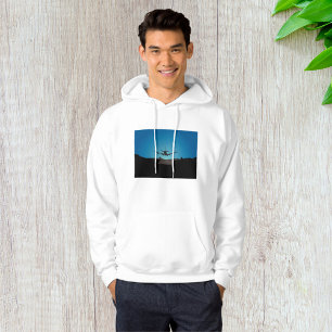 Airplane Landing Silhouette bij nacht Hoodie