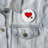 Airplane Love Ronde Button 5,7 Cm (In situ)