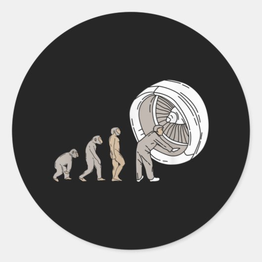 Airplane Mechanic Aircraft Maintenance Technician Ronde Sticker (Voorkant)