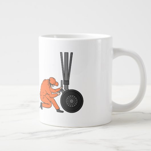 Airplane Mechanic Evolution Engineer Grote Koffiekop (Rechts)