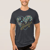 Airplane Mode Adventure Heart Graphic for Women Tri-Blend Shirt (Voorkant)