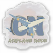 Airplane Mode ON– Funny Travel & Do Not Disturb Sticker (Voorkant)