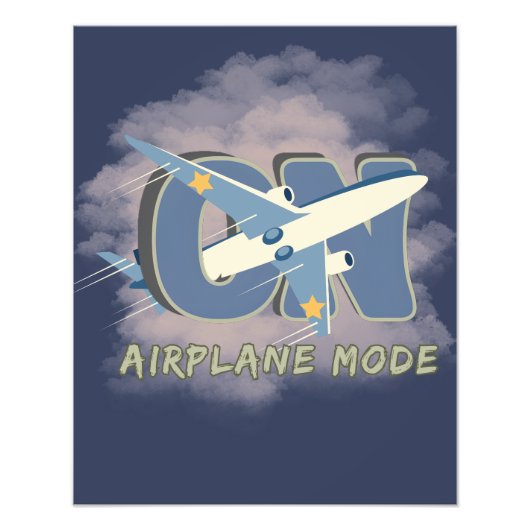 Airplane Mode ON – Travel Wall Art Foto Afdruk (Voorkant)