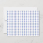 Airplane Nursery Note Card with Blue Gingham Back Aankondiging (Achterkant)