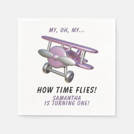 Airplane Oh My Time Flies Travel First Birthday  Servet
