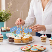 Airplane on Sky Blue Personalized Birthday Ronde Sticker