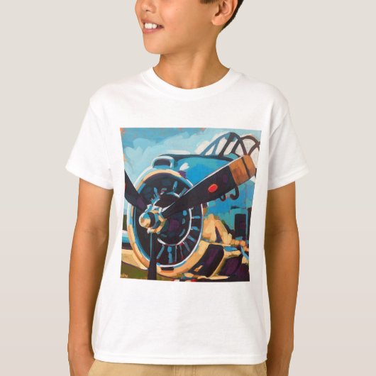 Airplane Painting - Gift for Aviation Enthusiasts T-shirt (Voorkant)