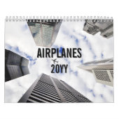 Airplane  Photo Pilot Aviator Fun Simple 12 Month Kalender (Hoes)