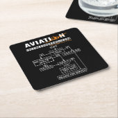 Airplane Pilot Aviation Trouble Shoog Guide Kartonnen Onderzetters (Schuin)