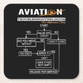 Airplane Pilot Aviation Trouble Shoog Guide Kartonnen Onderzetters (Voorkant)