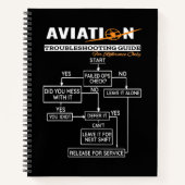 Airplane Pilot Aviation Trouble Shoog Guide Notitieboek (Voorkant)