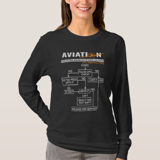 Airplane Pilot Aviation Trouble Shoog Guide T-shirt (Voorkant)