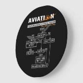 Airplane Pilot Funny Pilot Troubleshooter Grote Klok (Hoek)