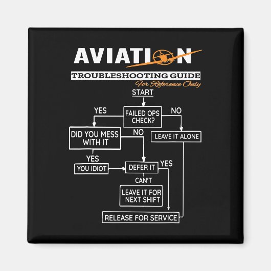 Airplane Pilot Funny Pilot Troubleshooter Magneet (Voorkant)