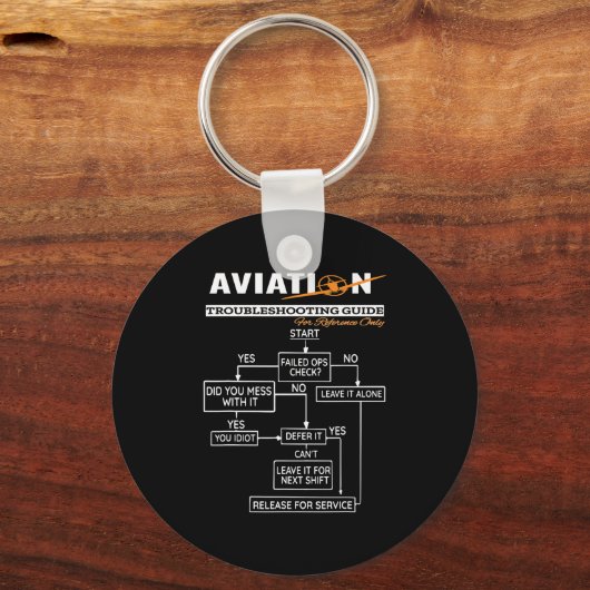 Airplane Pilot Funny Pilot Troubleshooter Sleutelhanger (Voorkant)