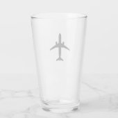 Airplane Pint Glass Glas (Achterkant)