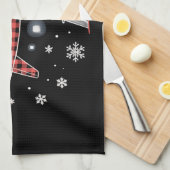 Airplane Plaid Christmas Pilot Theedoek (Quarter Fold)
