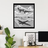 airplane poster (Thuiskantoor)