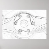 Airplane Propeller Sketch Poster (Voorkant)