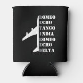 Airplane Retired Nato Phonetic Alphabet Aviation Blikjeskoeler (Voorkant)