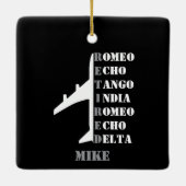 Airplane Retired Nato Phonetic Alphabet Aviation Keramisch Ornament (Achterkant)