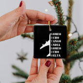 Airplane Retired Nato Phonetic Alphabet Aviation Keramisch Ornament