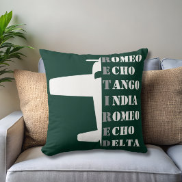 Airplane Retired Nato Phonetic Alphabet Aviation Kussen