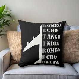 Airplane Retired Nato Phonetic Alphabet Aviation Kussen