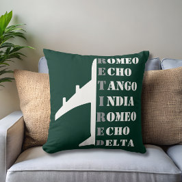 Airplane Retired Nato Phonetic Alphabet Aviation Kussen
