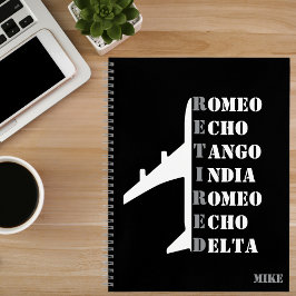 Airplane Retired Nato Phonetic Alphabet Aviation Notitieboek