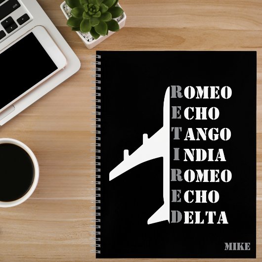 Airplane Retired Nato Phonetic Alphabet Aviation Notitieboek