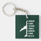 Airplane Retired Nato Phonetic Alphabet Aviation Sleutelhanger (voorkant)