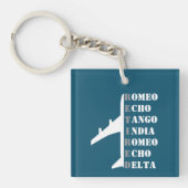 Airplane Retired Nato Phonetic Alphabet Aviation Sleutelhanger (voorkant)