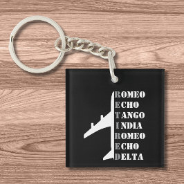 Airplane Retired Nato Phonetic Alphabet Aviation Sleutelhanger