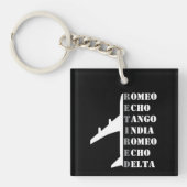 Airplane Retired Nato Phonetic Alphabet Aviation Sleutelhanger (voorkant)