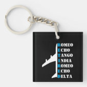 Airplane Retired Nato Phonetic Alphabet Aviation Sleutelhanger (voorkant)
